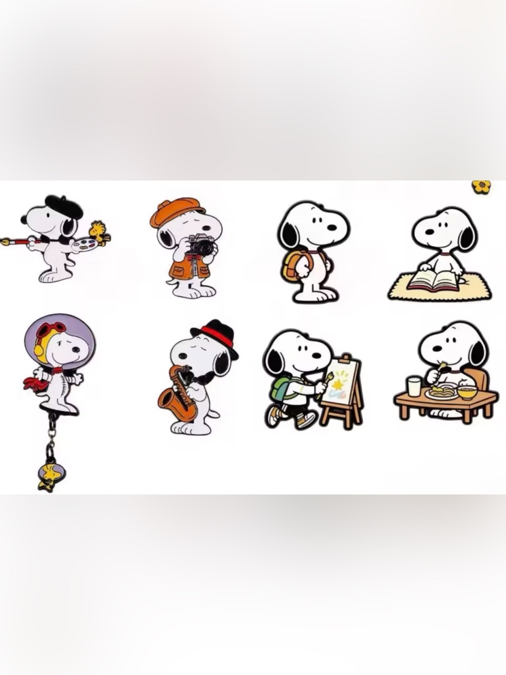 NWT Lot of 8 Snoopy Peanuts Enamel Lapel Pins Variety Set